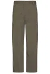 Wao Relaxed Nylon Pleated Pant In Khaki