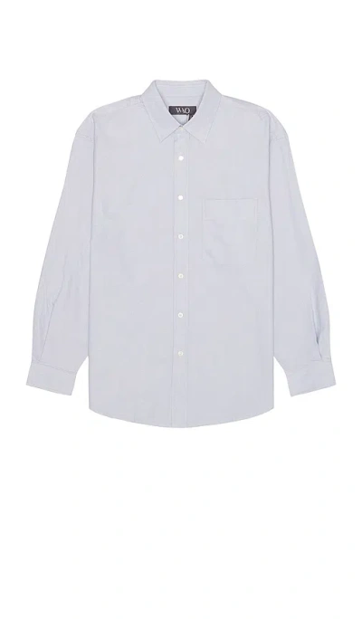 Wao Relaxed Oxford Shirt In Light Grey