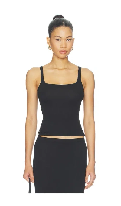 Wao Square Neck Tank In Black