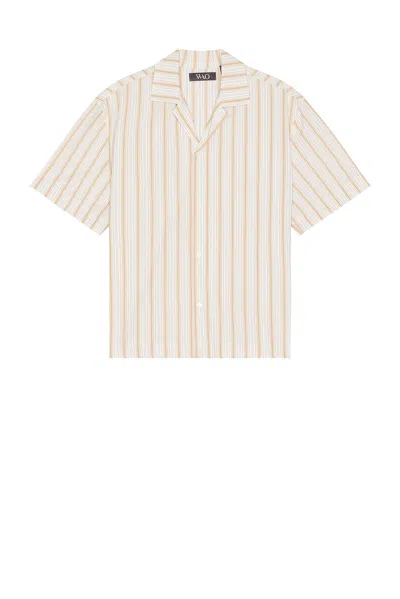 WAO TEXTURED STRIPE CAMP SHIRT