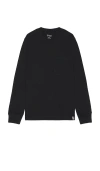 Wao The Long Sleeve Pocket Tee In 黑色
