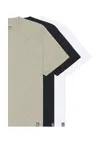 Wao The Relaxed Tee 3 Pack In Black  White  & Heather Grey.