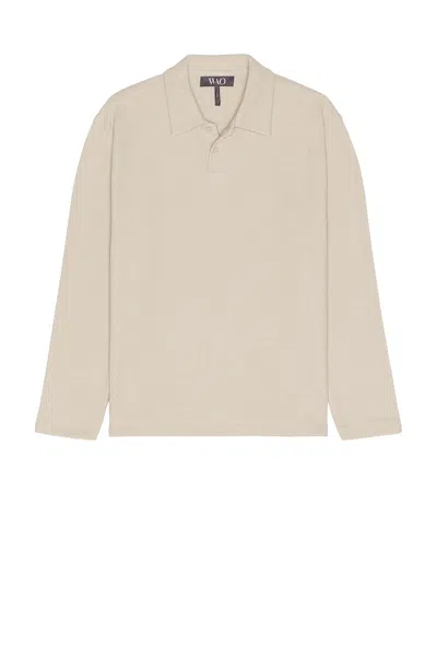 WAO THE TEXTURED LONG SLEEVE POLO