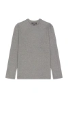 Wao The Textured Long Sleeve Tee In Grey