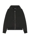 Wao The Zip Hoodie In Black