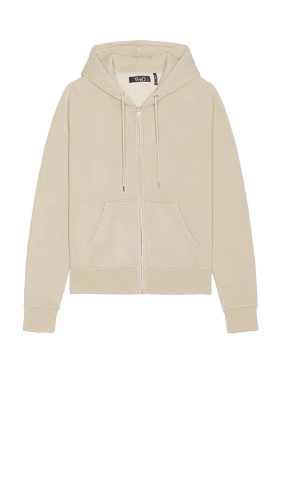 Wao The Zip Hoodie In Brown