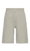 Wao Wide Leg Fleece Short In Heather Grey