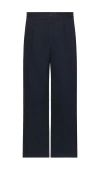 Wao Wide Leg Pleated Trouser In Blue