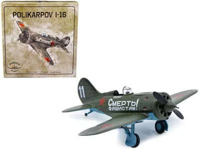 War Birds Of Wwii Polikarpov I-16 Plane (ussr 1933) 1/72 Diecast Model By Birds Of Wwii In Green