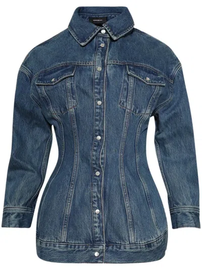 Wardrobe Nyc Denim Contour Jacket In Blue