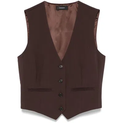 Wardrobe Nyc Leather Coats In Brown