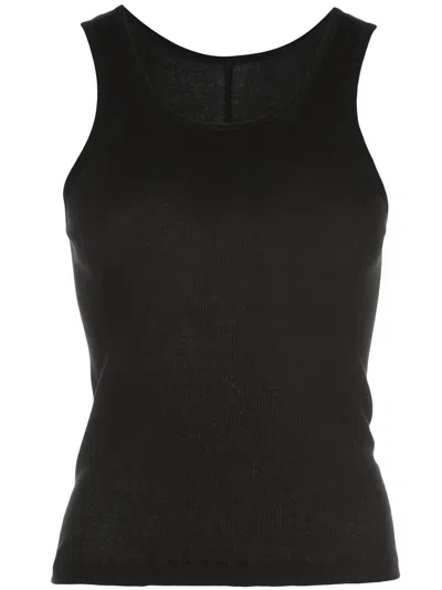 Wardrobe Nyc Ribbed Cotton Tank Top In Black