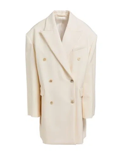 Wardrobe Woman Overcoat & Trench Coat Off White Size S Wool