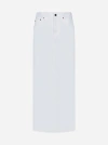 Wardrobe.nyc Straight Denim Maxi Skirt In White