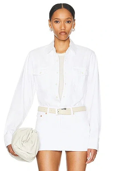 Wardrobe.nyc Denim Shirt In White