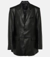 Wardrobe.nyc Single-breasted Leather Blazer In Black