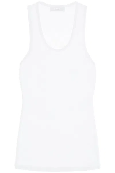 Wardrobe.nyc Ribbed Cotton Jersey Tank Top In White