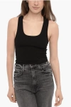 WARDROBE.NYC RIBBED STRETCH COTTON CROPPED TANK TOP