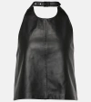 WARDdressing gown.NYC WARDROBE. NYC HALTERNECK LEATHER TOP