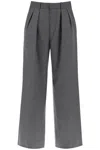 WARDROBE.NYC WIDE LEG FLANNEL TROUSERS FOR MEN OR