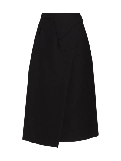 Wardrobe.nyc Women's Wool Wrap Midi-skirt In Black
