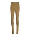Wardrobe.nyc High-waisted Leggings With Side Zip Pockets In Brown