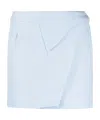 Wardrobe.nyc Asymmetric High-waisted Miniskirt In Blue