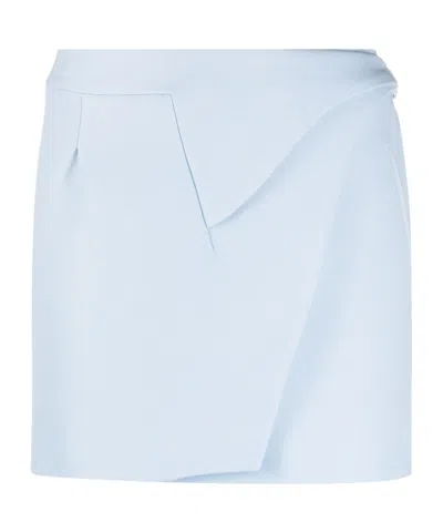 Wardrobe.nyc Asymmetric High-waisted Miniskirt In Blue