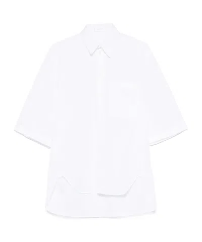 Wardrobe.nyc Asymmetric Long-sleeve Shirt In White