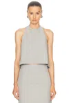 Wardrobe.nyc Backless Halter Top In Cement