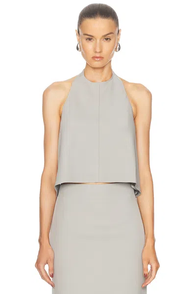 Wardrobe.nyc Backless Halter Top In Cement