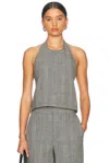 Wardrobe.nyc Backless Halter Top In Prince Of Wales
