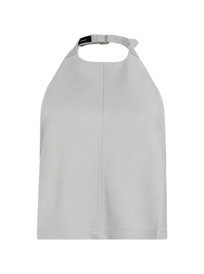Wardrobe.nyc Backless Halter Top In Gray