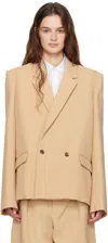 Wardrobe.nyc Beige Hailey Bieber Edition Hb Blazer In Biscuit