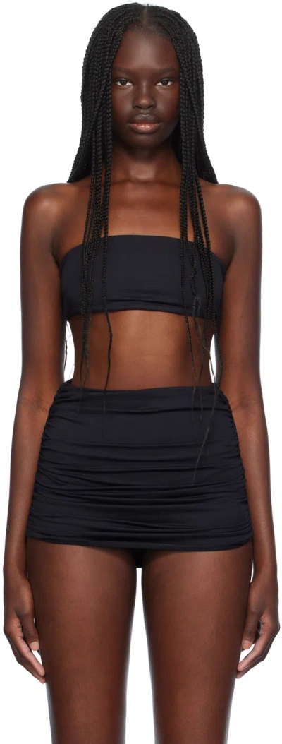 Wardrobe.nyc Black Bandeau Bikini Top