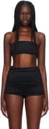 Wardrobe.nyc Black Bandeau Bikini Top In Black