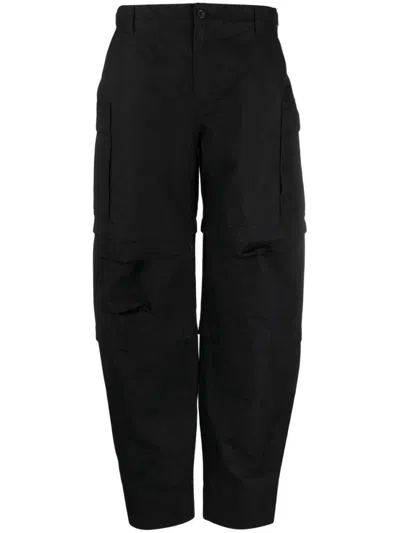 WARDROBE.NYC BLACK BLACK COTTON CARGO TROUSERS
