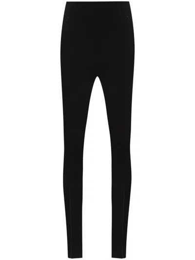 WARDROBE.NYC BLACK BLACK FRONT ZIP LEGGINGS