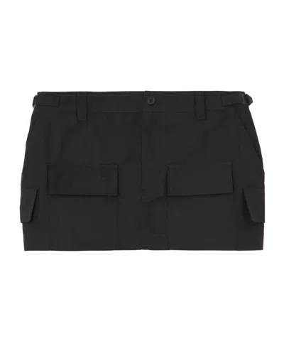 Wardrobe.nyc Black Cargo Pockets Mini Skirt