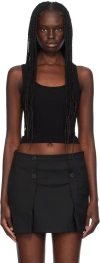 Wardrobe.nyc Black Crop Tank Top In Black