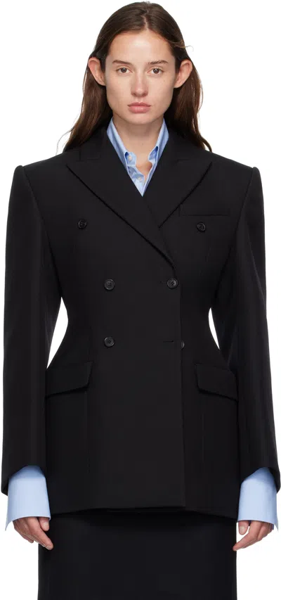WARDROBE.NYC BLACK DOUBLE BREASTED CONTOUR BLAZER