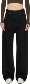 Wardrobe.nyc Wide-leg Low-rise Jeans In Black