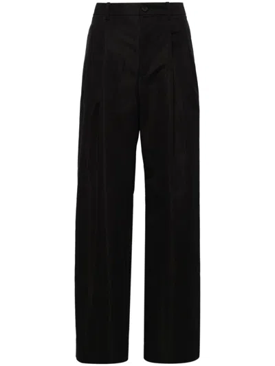 Wardrobe.nyc Black Micro Pleated Tailored Trousers