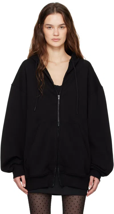 Wardrobe.nyc Black Oversize Zip Hoodie