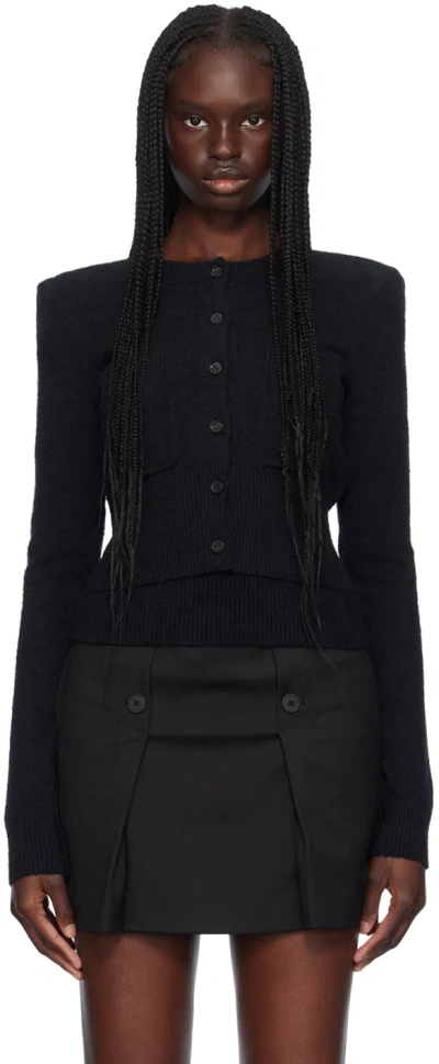 Wardrobe.nyc Black Padded Shoulder Cardigan