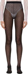 Wardrobe.nyc Black Polka Dot Tights In Black