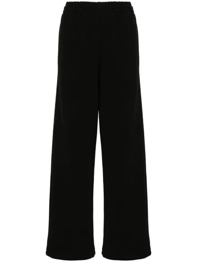 Wardrobe.nyc Black Ribbed Knit Track Pants For Women