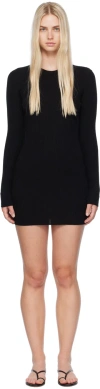 Wardrobe.nyc Rib-knit Wool Minidress In Black
