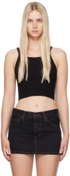 Wardrobe.nyc Black Ribbed Tank Top In Black