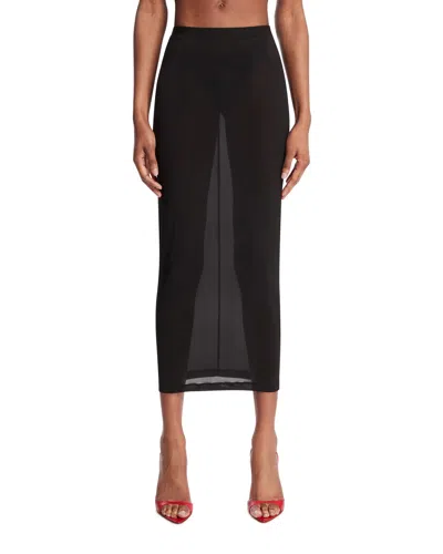 Wardrobe.nyc Black Sheer Skirt